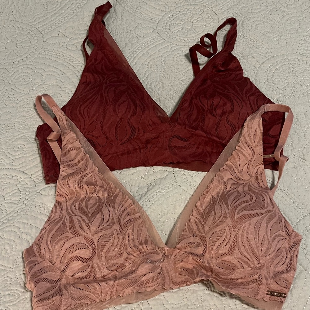 Danskin Red and Pink Lace Bras